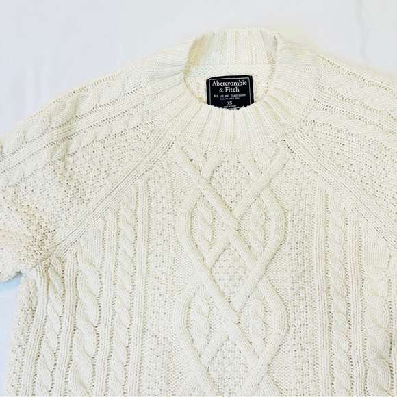 Abercrombie & Fitch Knitted Mockneck Sweater - Ivory - XS - Picture 10 of 15